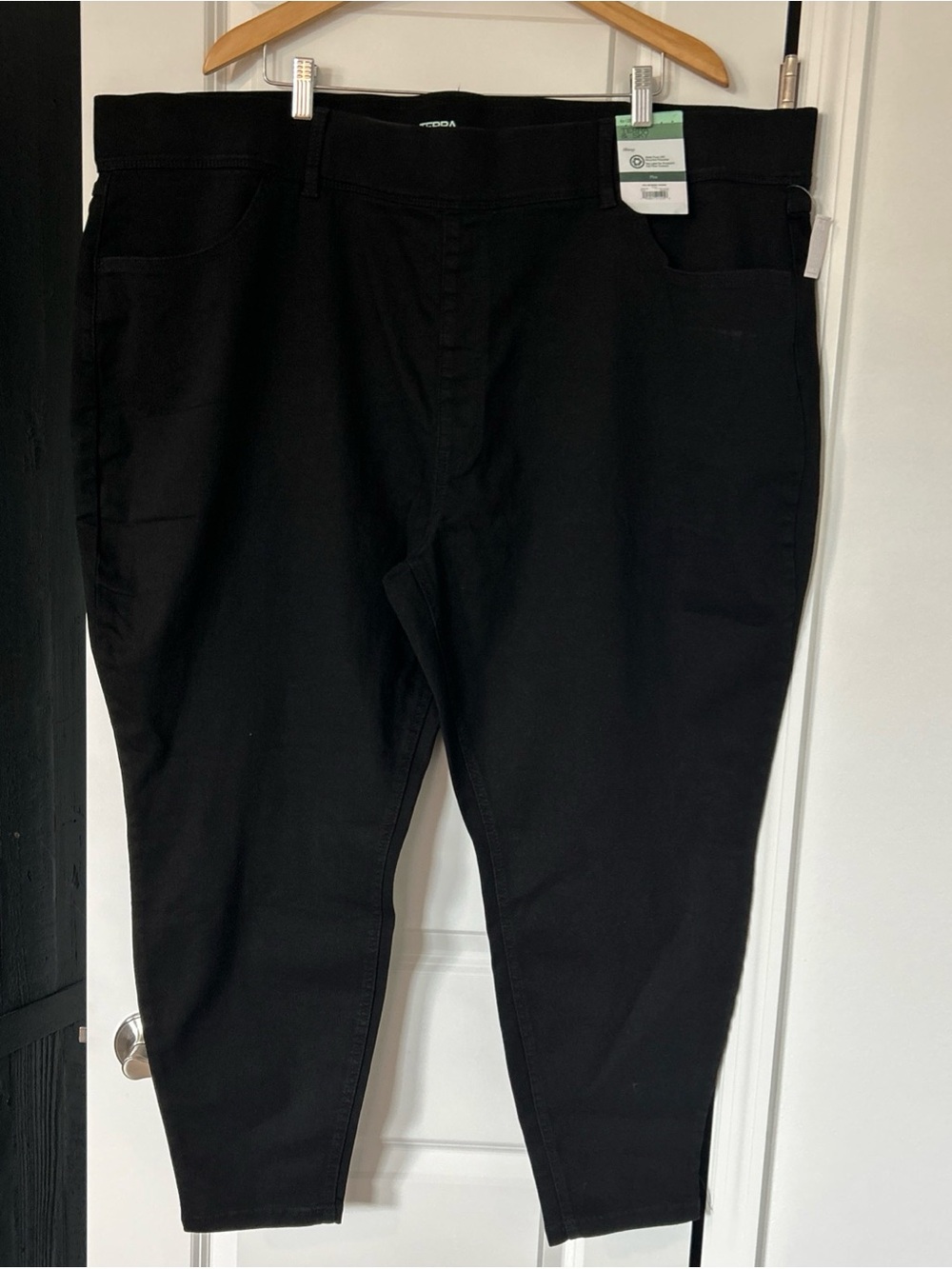 Terra & Sky Women's Plus Pull-On Skinny Leg Jegging, 4x Black NWT